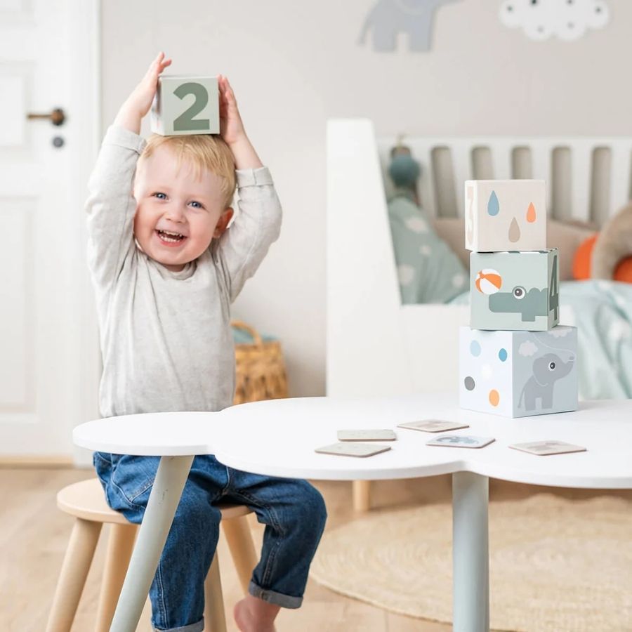 Stacking Cubes 5 Pcs Deer Friends Colour Mix