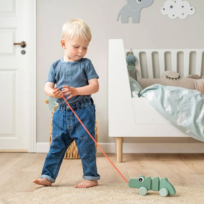 Pull-Along Wiggle Toy – Croco Green