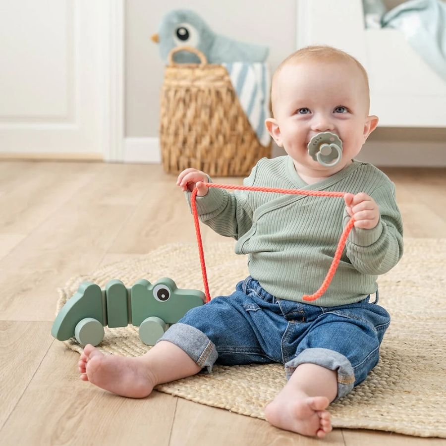 Pull-Along Wiggle Toy – Croco Green