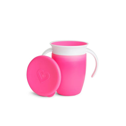 كوب تدريب Miracle® 360° مع غطاء، 7 أونصة - أرجواني