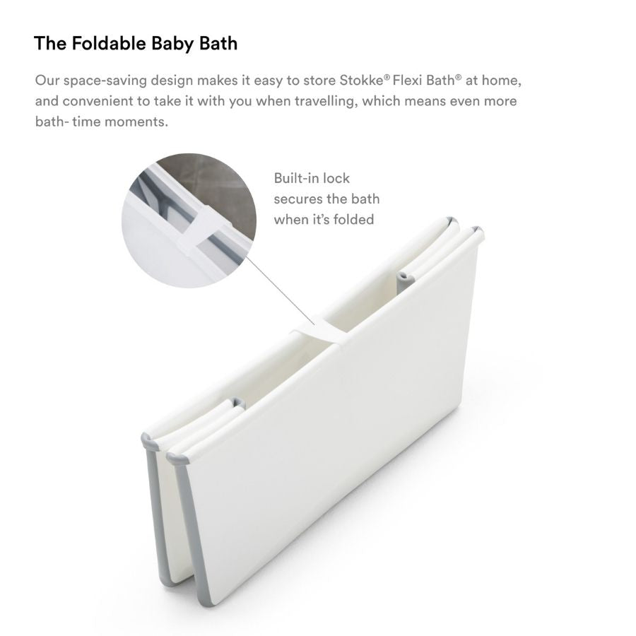 Flexi Bath with Newborn Support Bundle — Foldable Baby Bathing Solution for Infants
