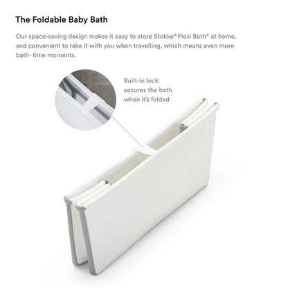 Flexi Bath with Newborn Support Bundle — Foldable Baby Bathing Solution for Infants