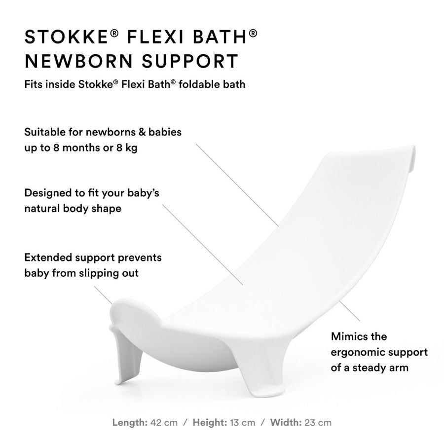 Flexi Bath with Newborn Support Bundle — Foldable Baby Bathing Solution for Infants