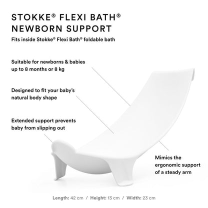 Flexi Bath with Newborn Support Bundle — Foldable Baby Bathing Solution for Infants