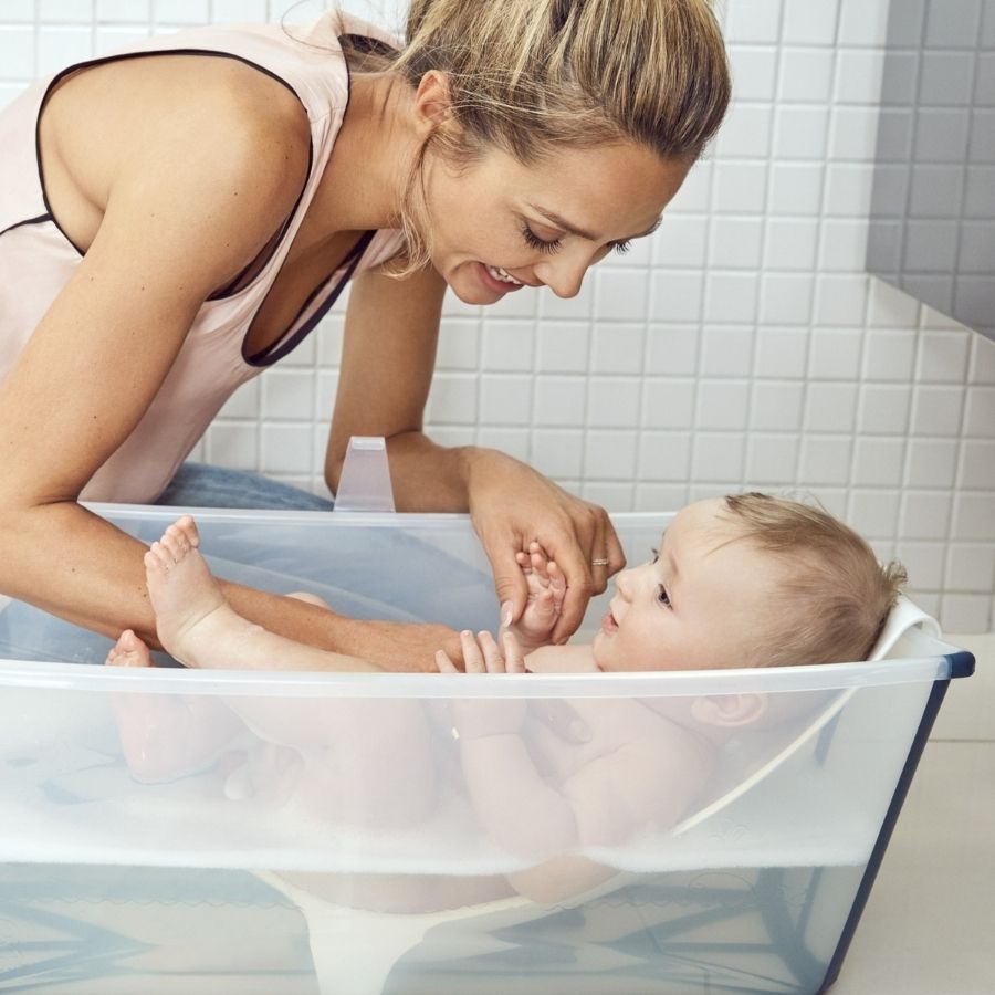 Flexi Bath with Newborn Support Bundle — Foldable Baby Bathing Solution for Infants