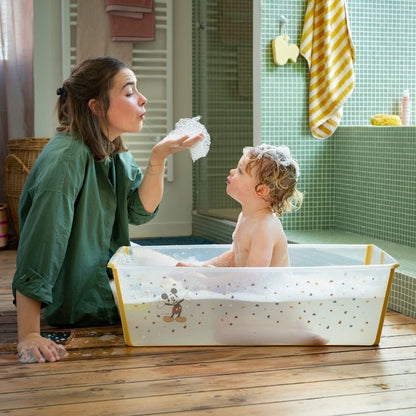 Flexi Bath with Newborn Support Bundle — Foldable Baby Bathing Solution for Infants