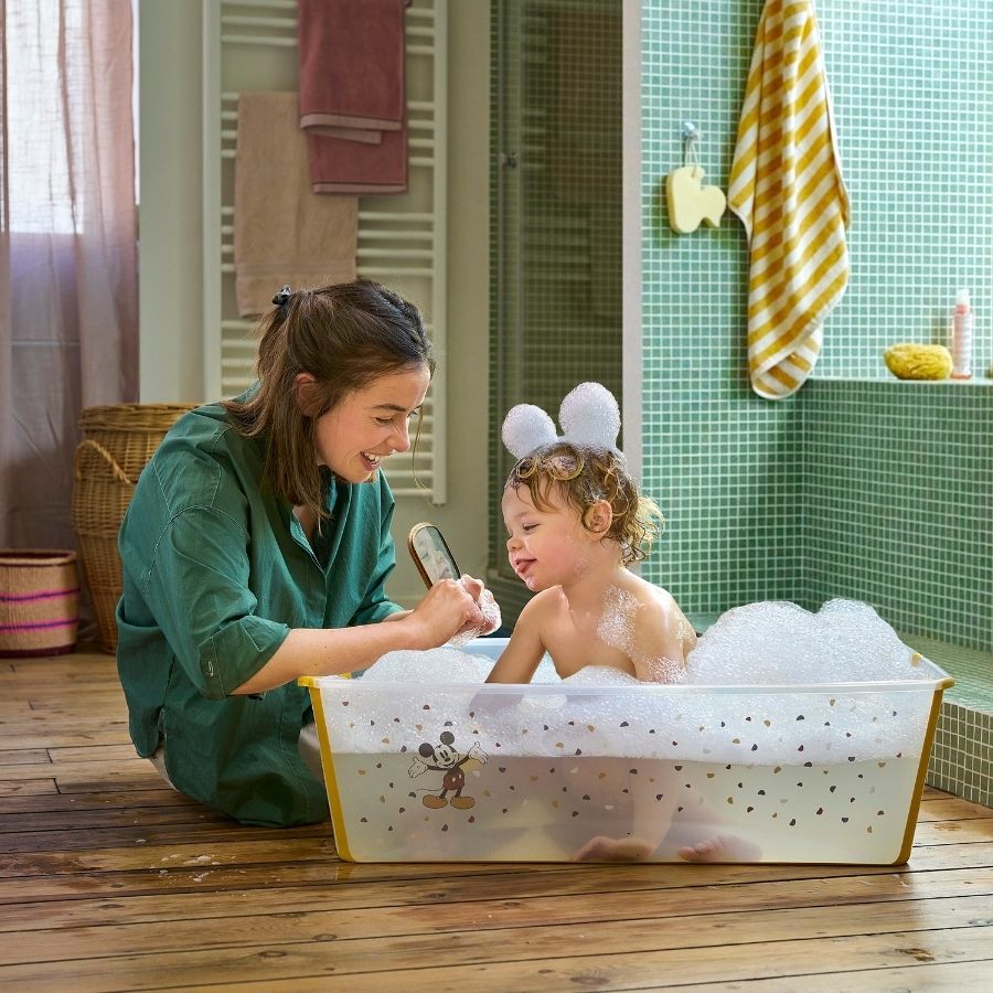 Flexi Bath with Newborn Support Bundle — Foldable Baby Bathing Solution for Infants
