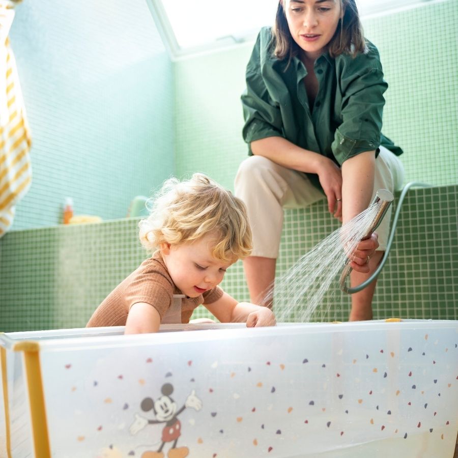 Flexi Bath X-Large Mickey Celebration White + Newborn Support White