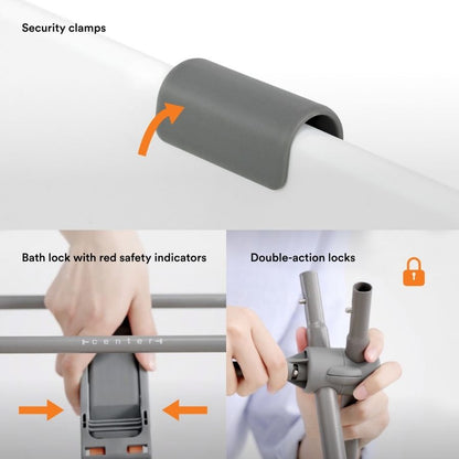 حامل حمام مرن باللون الرمادي