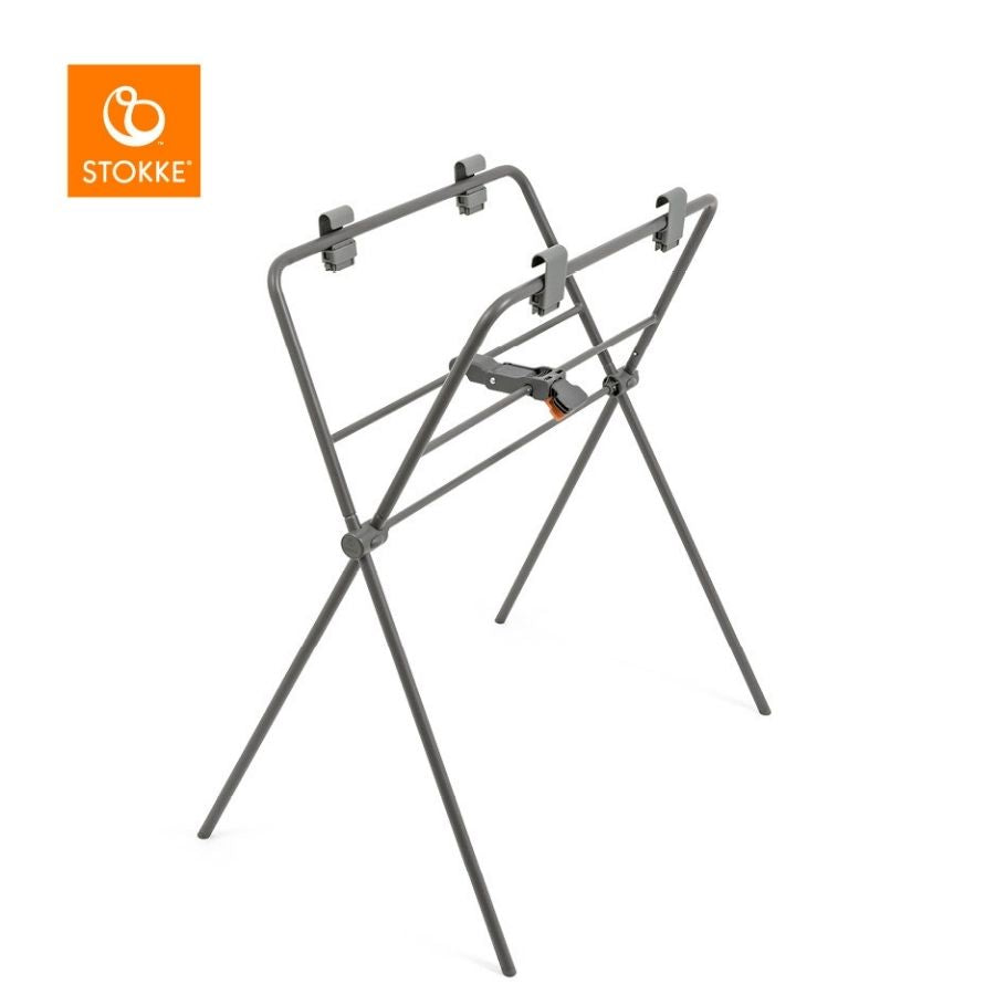 حامل حمام مرن باللون الرمادي