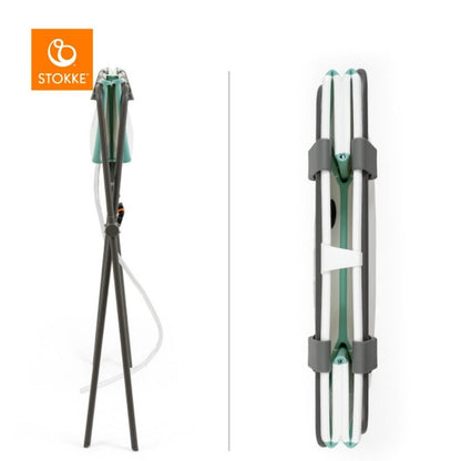 حامل حمام مرن باللون الرمادي