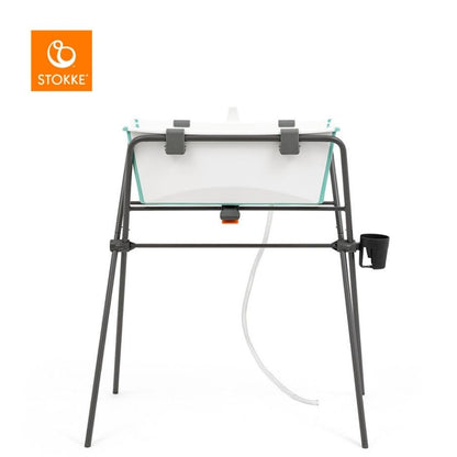 حامل حمام مرن باللون الرمادي