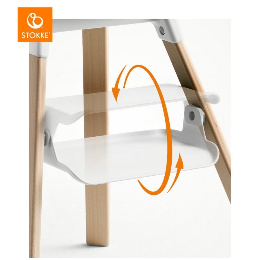 كرسي كليك المرتفع باللون الأبيض