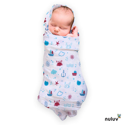 Anchor Baby Cloths and Swaddle Wraps Multi-Item Set for Infant Care Essentials