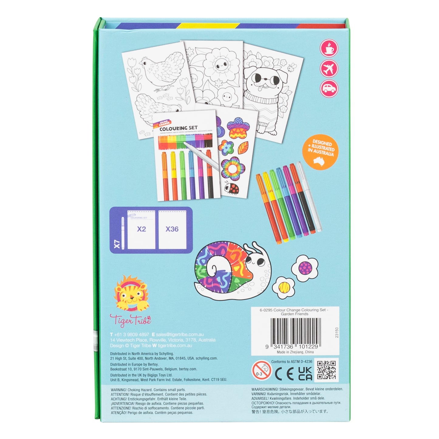 Colouring Activity Pack Featuring Mermaids and Garden Friends for Kids