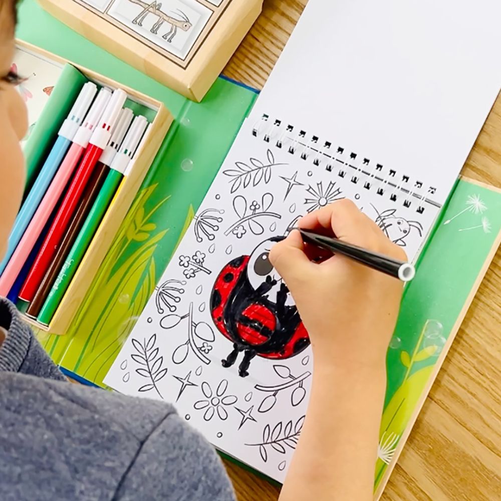 Tiger Tribe | Colouring Set - Backyard Bugs 