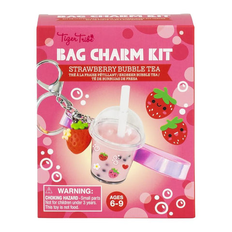 Bag Charm Kit - Strawberry Bubble Tea