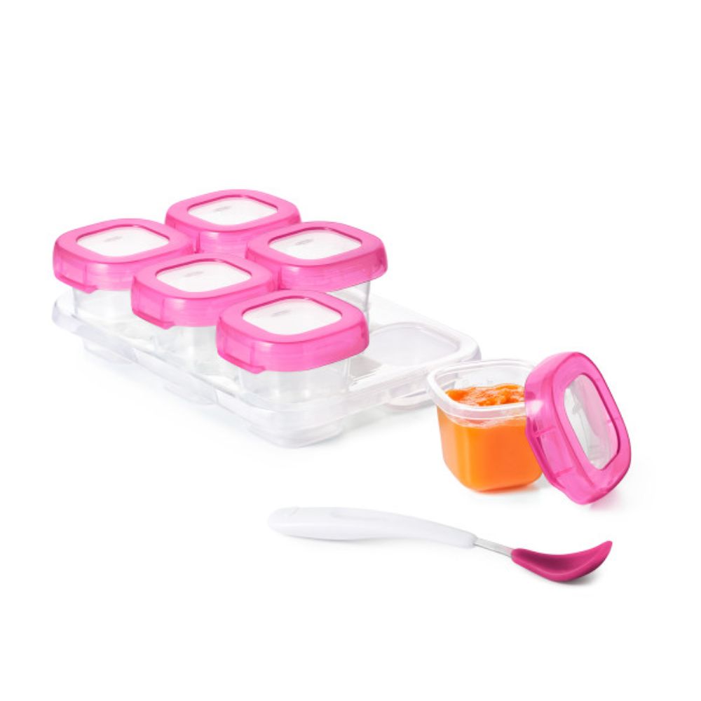 حاويات تخزين الفريزر من Baby Blocks (2 أونصة) - وردي