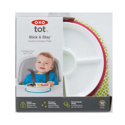 Stick & Stay Suction Divided Plate