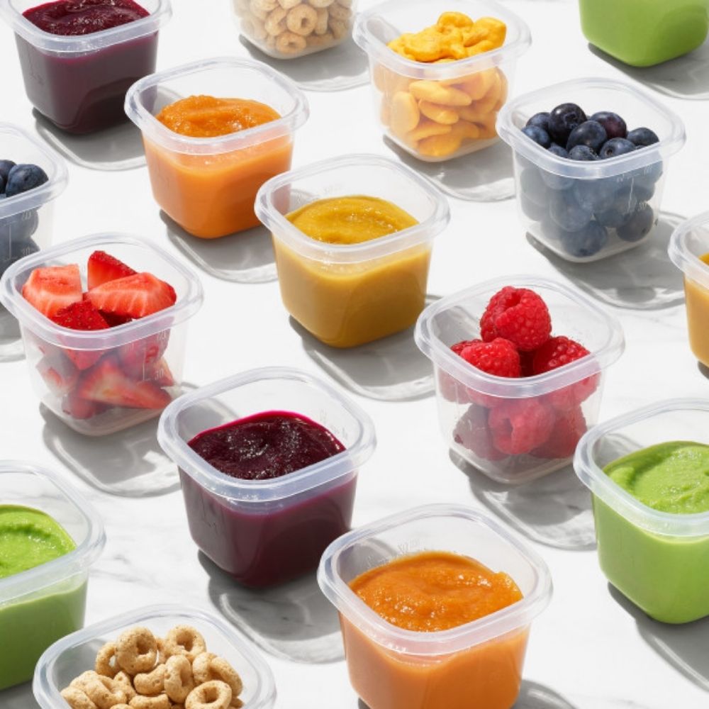 حاويات تخزين الفريزر من Baby Blocks (2 أونصة) - وردي