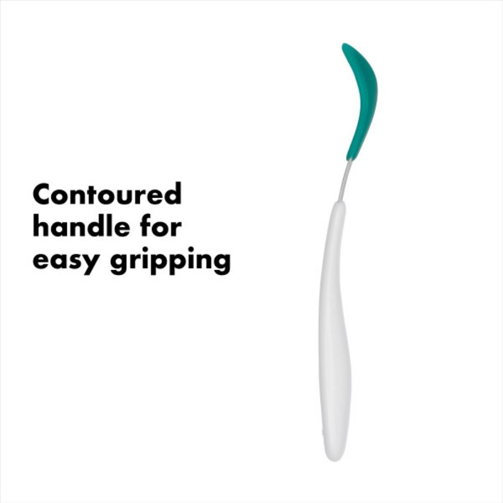 مجموعة ملاعق التغذية المصنوعة من السيليكون الناعم - أزرق مخضر