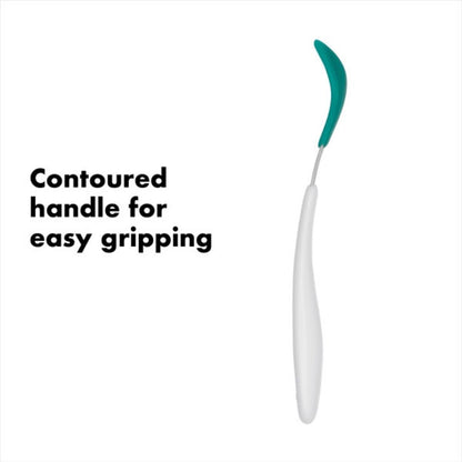 مجموعة ملاعق التغذية المصنوعة من السيليكون الناعم - أزرق مخضر