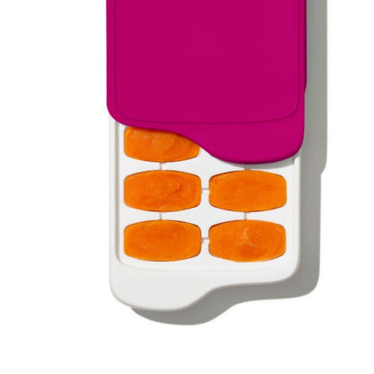 صينية تجميد طعام الأطفال - وردي