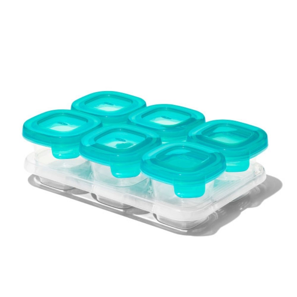 Silicone Baby Blocks - Stackable Soft Feeding Containers, BPA-Free, Baby Safe