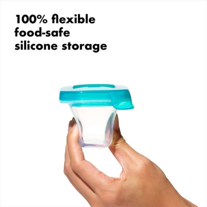 Silicone Baby Blocks - Stackable Soft Feeding Containers, BPA-Free, Baby Safe