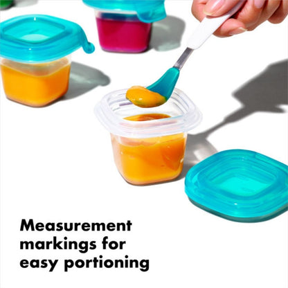 Silicone Baby Blocks - Stackable Soft Feeding Containers, BPA-Free, Baby Safe