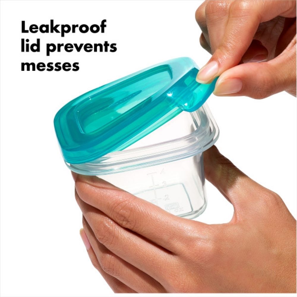 Silicone Baby Blocks - Stackable Soft Feeding Containers, BPA-Free, Baby Safe