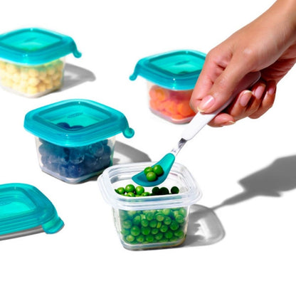 Silicone Baby Blocks - Stackable Soft Feeding Containers, BPA-Free, Baby Safe