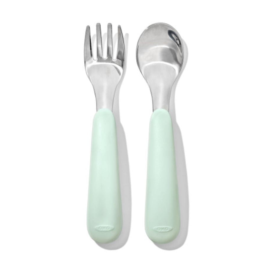 طقم شوكة وملعقة - وردي