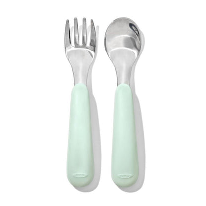 طقم شوكة وملعقة - وردي