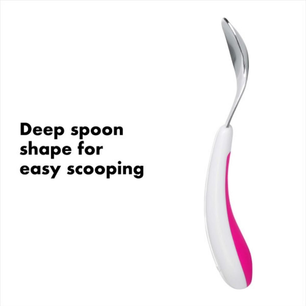 طقم شوكة وملعقة - وردي