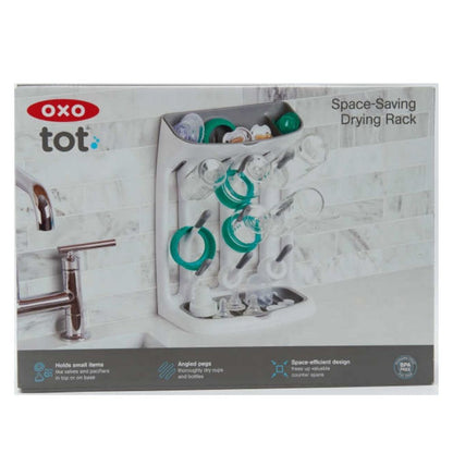 رف تجفيف موفر للمساحة - رمادي