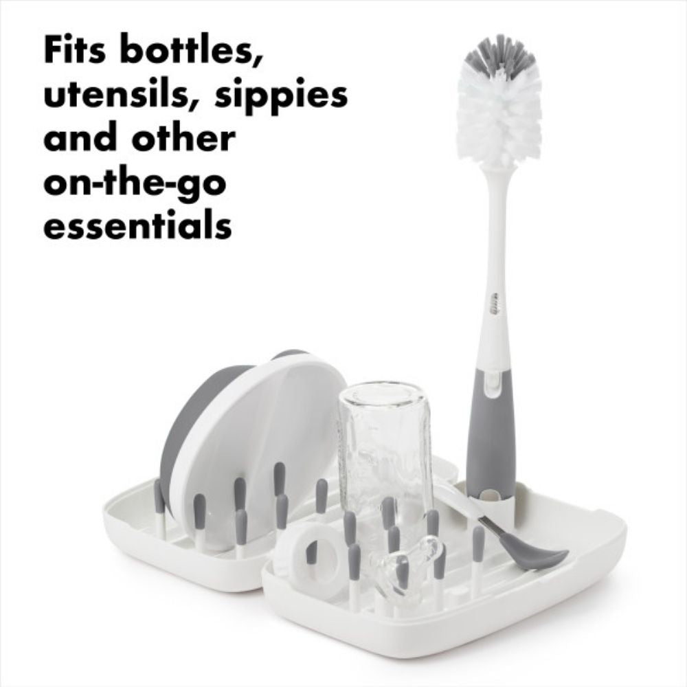 On-The-Go Drying Rack with Bottle Brush