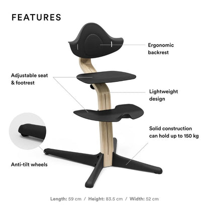 كرسي نومي أسود