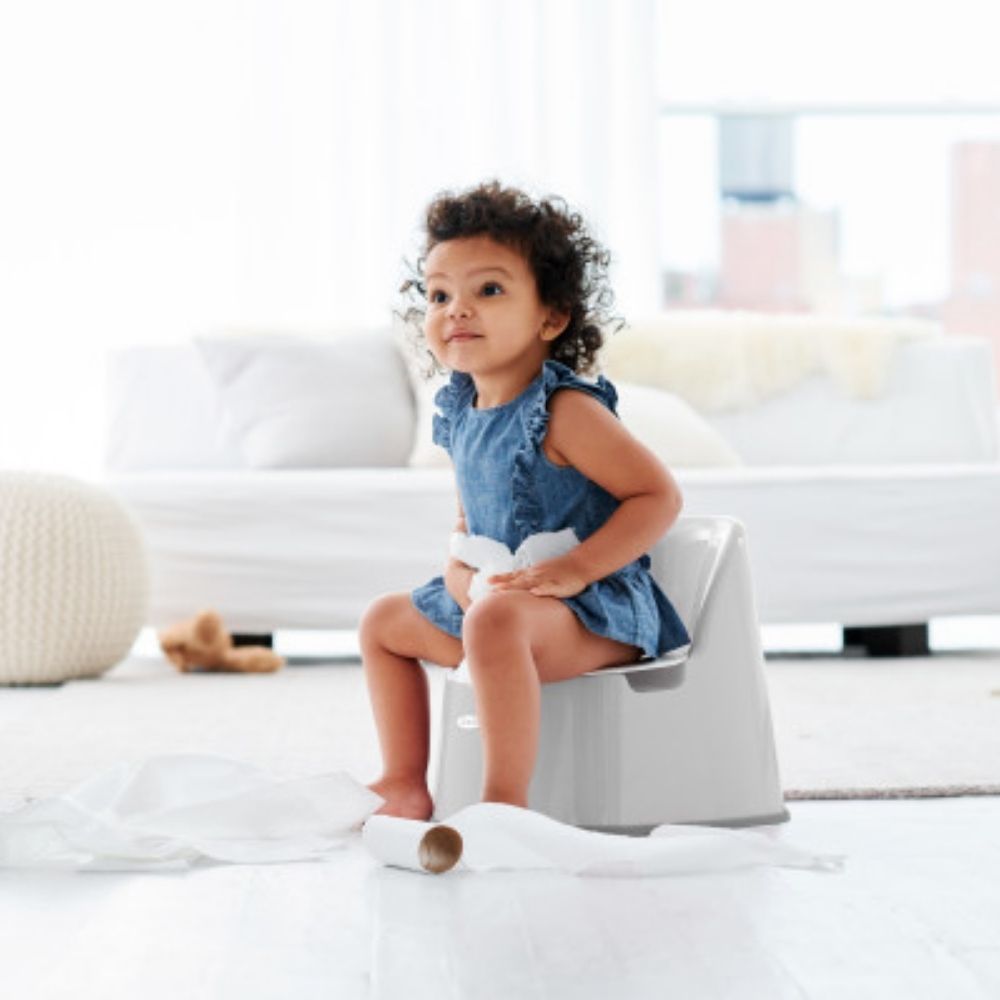 كرسي المرحاض - رمادي