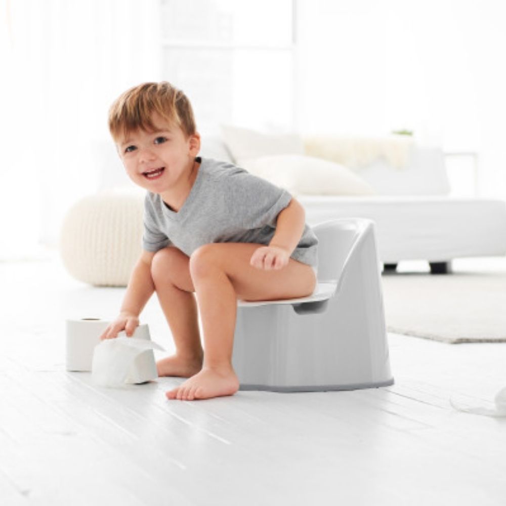 كرسي المرحاض - رمادي