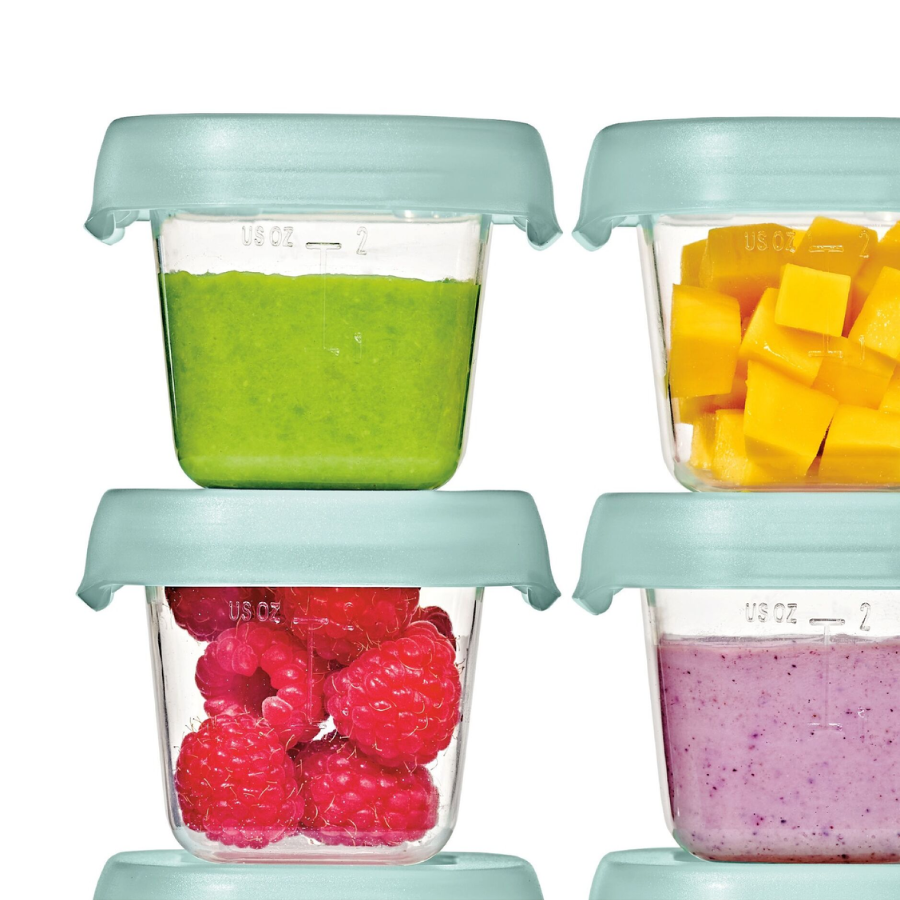 Baby Blocks Food Storage Containers for Breastmilk, Baby Food and Snacks — Leakproof
