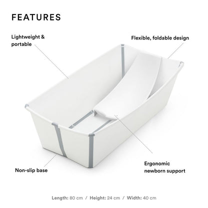 مجموعة حمام Flexi X Large باللون الأبيض