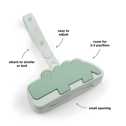 Silicone Pacifier Pouch – Hygienic Holder with Zipper & Clip for On-the-Go Use