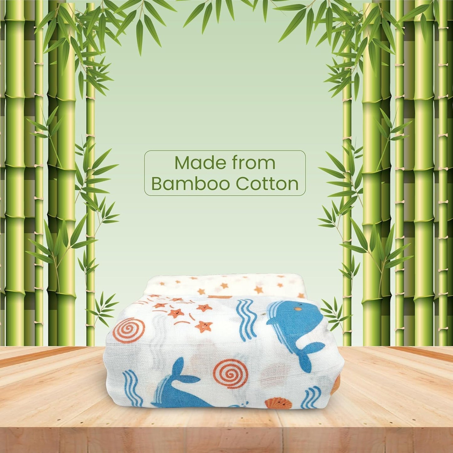 Whale Swaddle Wrap - Pack of 2 | Super Ultra Soft Cotton Malmal Baby Swaddle Cloth | Soft Pure Cotton Sheets Baby Wrap Set for New Born Babies | New Born Swaddles