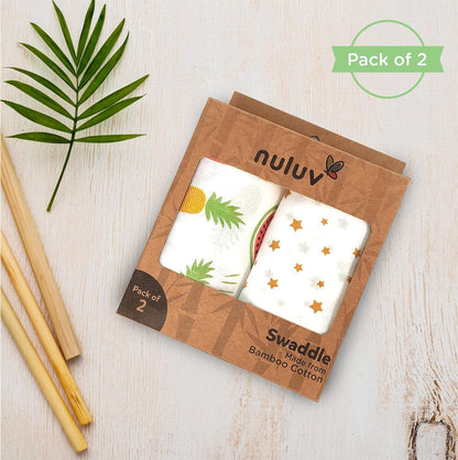 Whale Swaddle Wrap - Pack of 2 | Super Ultra Soft Cotton Malmal Baby Swaddle Cloth | Soft Pure Cotton Sheets Baby Wrap Set for New Born Babies | New Born Swaddles