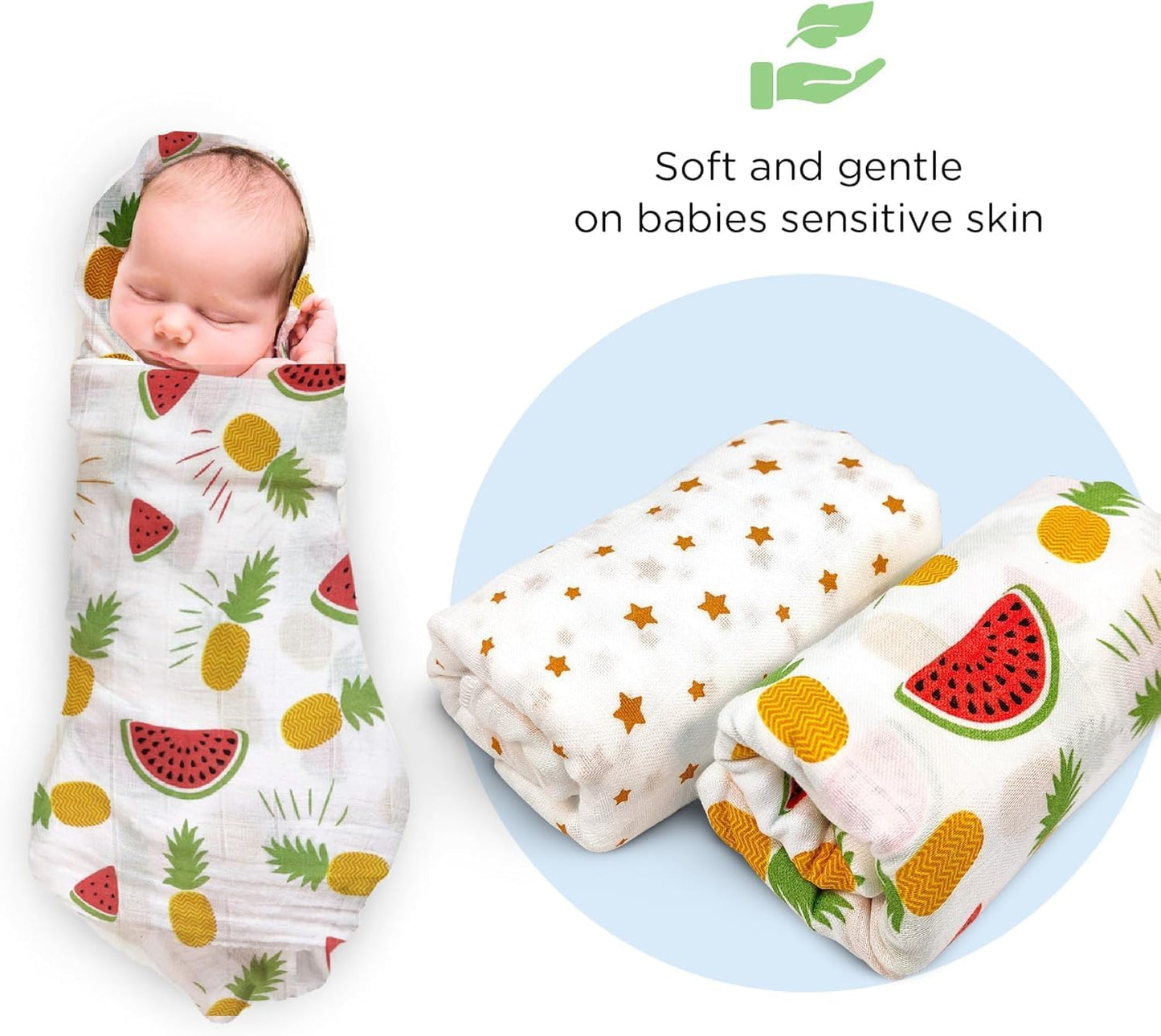 Whale Swaddle Wrap - Pack of 2 | Super Ultra Soft Cotton Malmal Baby Swaddle Cloth | Soft Pure Cotton Sheets Baby Wrap Set for New Born Babies | New Born Swaddles