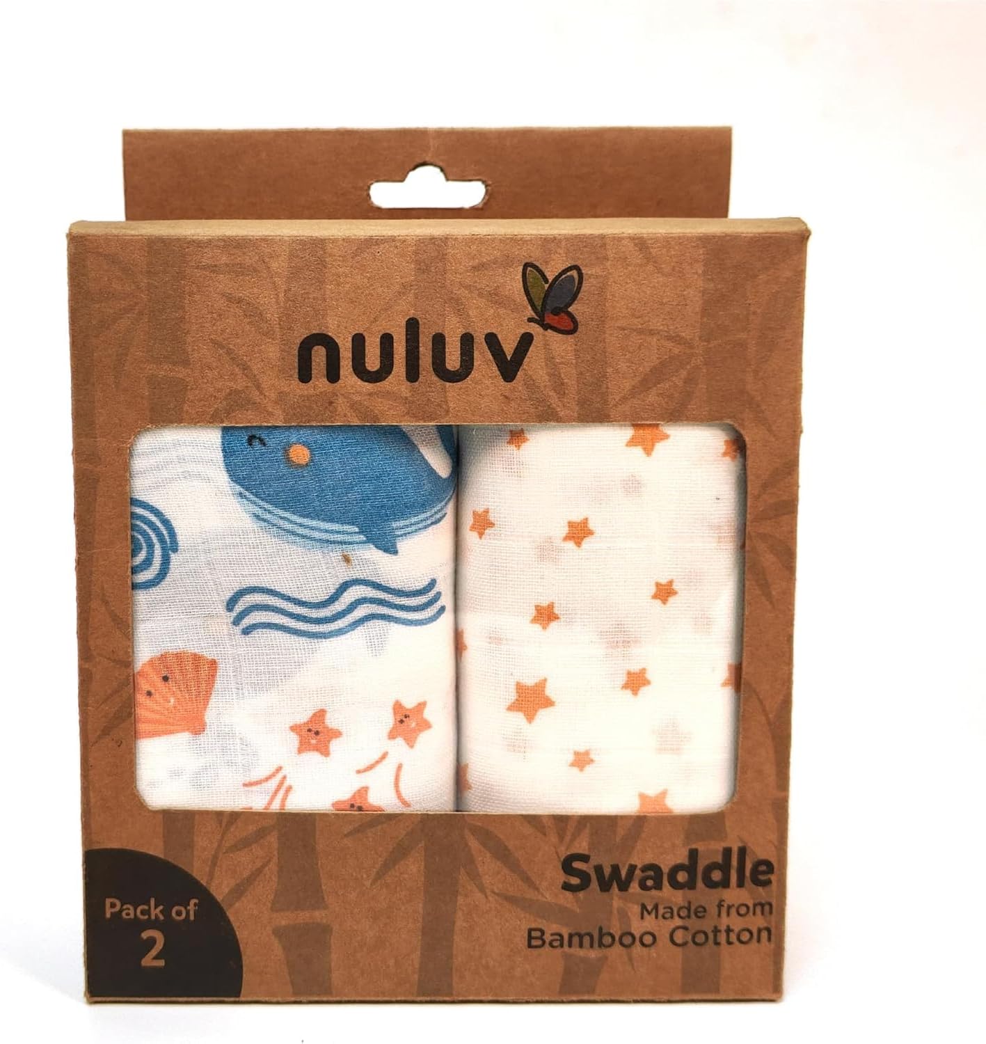 Whale Swaddle Wrap - Pack of 2 | Super Ultra Soft Cotton Malmal Baby Swaddle Cloth | Soft Pure Cotton Sheets Baby Wrap Set for New Born Babies | New Born Swaddles