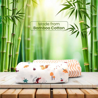 Baby 100% Oraganic Cotton Swaddle Wrap Pack of 2 (Squirrel Swaddle)