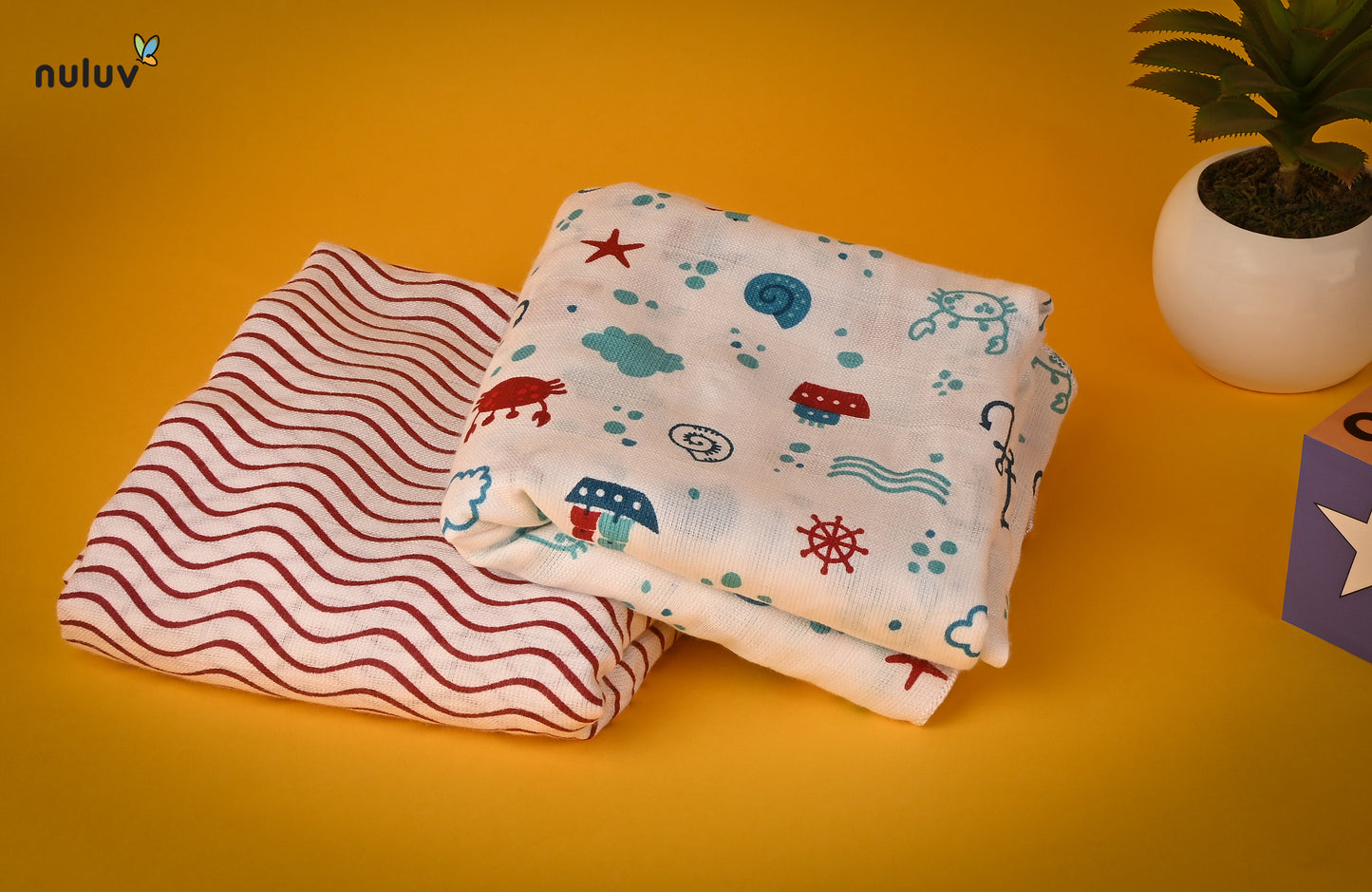 Anchor Baby Cloths and Swaddle Wraps Multi-Item Set for Infant Care Essentials