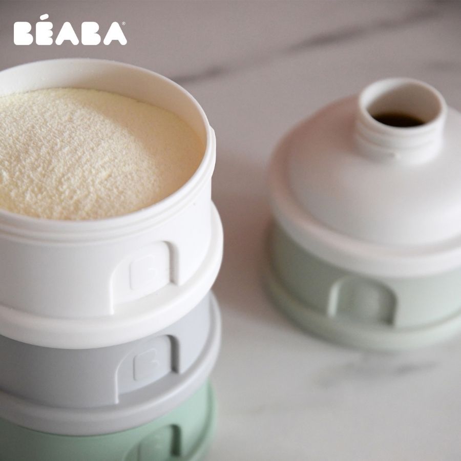 عبوة حليب الأطفال مكونة من 4 أقسام، قطن أبيض، أخضر حكيمي